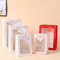 Clear PVC Transparent Window Gift Flower Packing Paper Carrier Bag