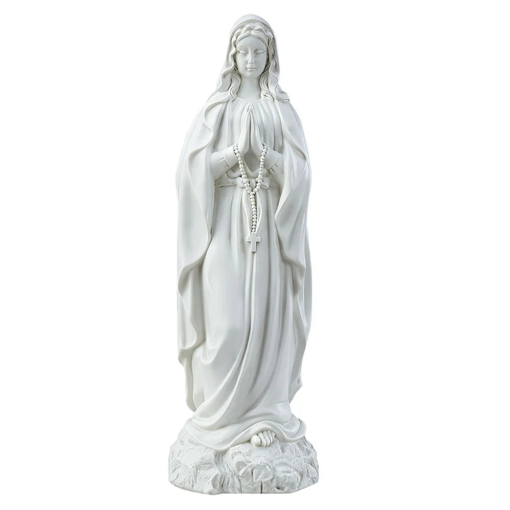 Custom Virgin Mary-themed Resin Art Statue Hand-painted Sculptural Design Devotional Appearance Indoor Decorative Spiritual