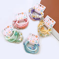 MIO Colorful Telephone Wire Hair Ties Sweet Floral Hair Scrunchies 4pcs/set High Elastic Rubber Hair Band Set Ponytail for Girls