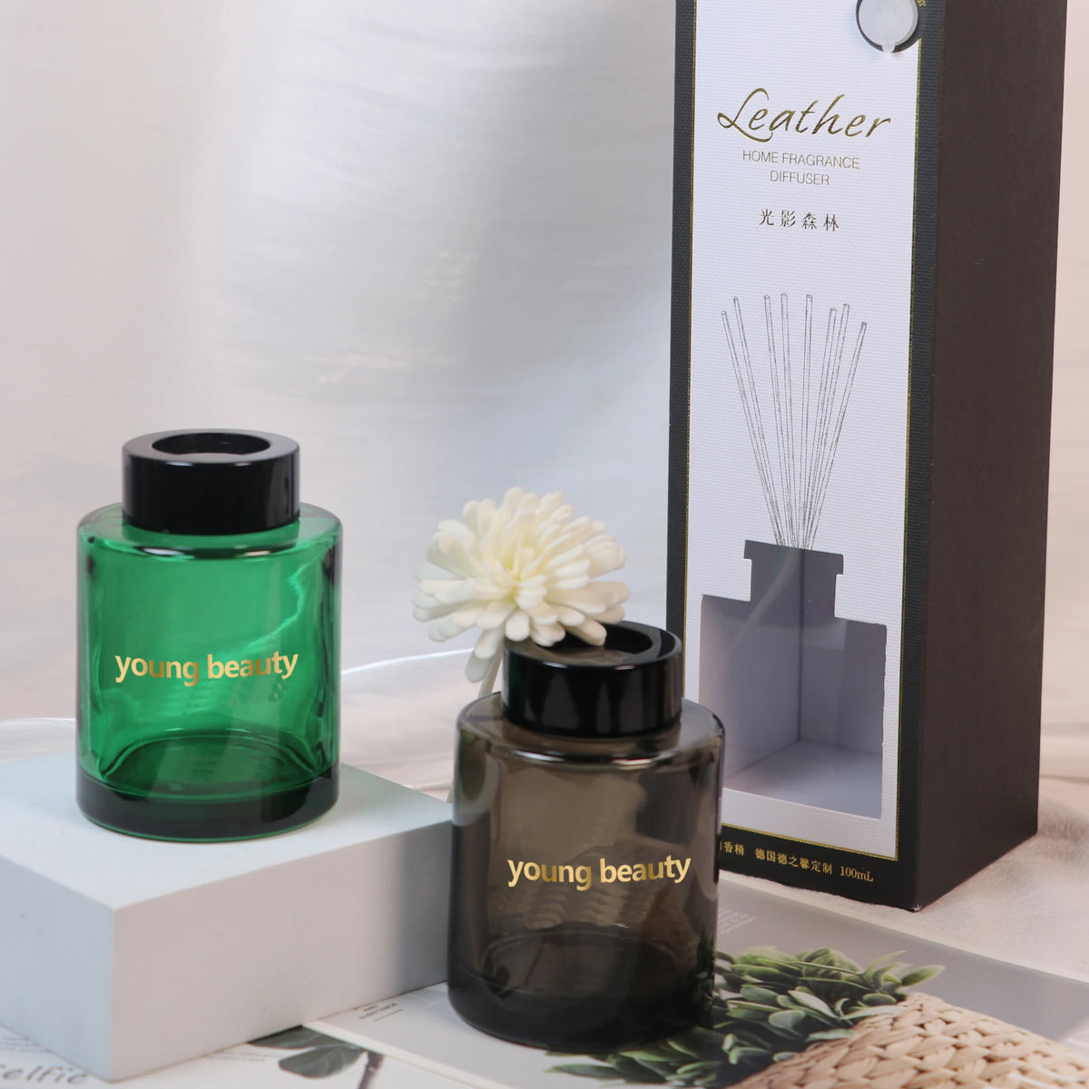 Luxury Custom Printed Gift Box Paper Packaging Box For Aromatic Essential Oil Reed Diffuser Air Freshener Diffuser Glass Bottle