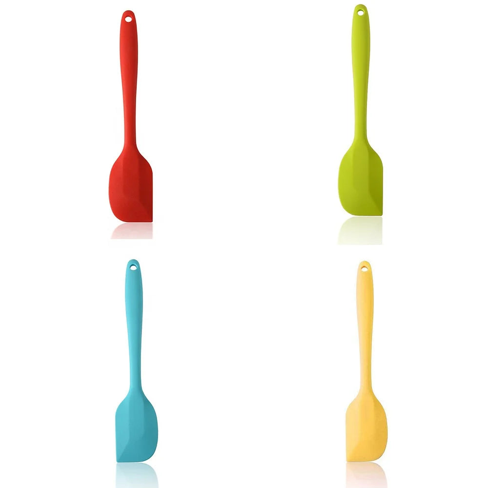 Small All-In-One Silicone Spatula Integrated Butter and Cake Cream Scraper Kitchen Tool for Baking & Pastry Dough Usage