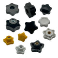M4 M5 M8 No Hole Thread Plastic Star Head Clamping Knob Handle Machine Star Knob Stainless Steel Plastic Star Knob Thumb Nut
