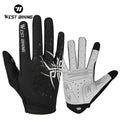 WEST BIKING Full Finger Racing Cycling Bike Gloves Bike Breathable Shock Absorption Mountain Motorcycle Bicycle Cycling Glove