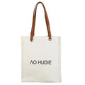 The New Listing Modern Style Reusable Personalized Two Handles Open Closure Letter Pattern Casual Tote Canvas Handbags for Women
