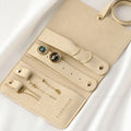 PandaSew Custom Logo Premium 1.4mm Microfiber Jewelry Organizer Travel Carrying Roll Bag Jewelry Case
