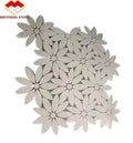 Modern Greece Thassos White Marble Mosaic Unique Irregular Shape for Kitchen Villa or Hotel for Interior Wall Parquet Design