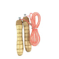 Portable Outdoor Gym Equipment Transparent PVC Skipping Jump Rope with Wooden Handle