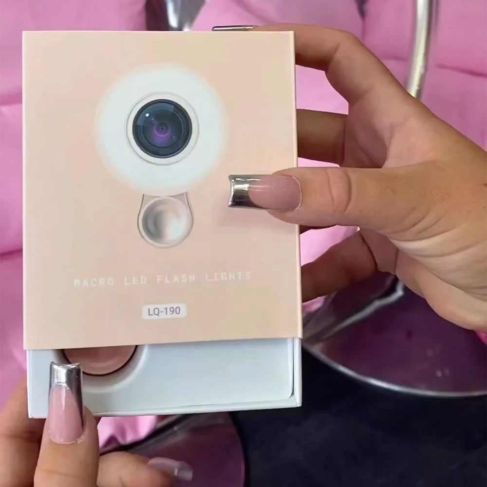 Phone Camera LED Light Micro Pocket Lenses Clip Optical Mobile 100X Magnification Microscope Lens