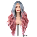 Rebecca Cosplay 30 Inch Long Blonde Wig 0mbre Middle Part Synthetic Wigs for Black Women Synthetic Lace Front Wig in Stock