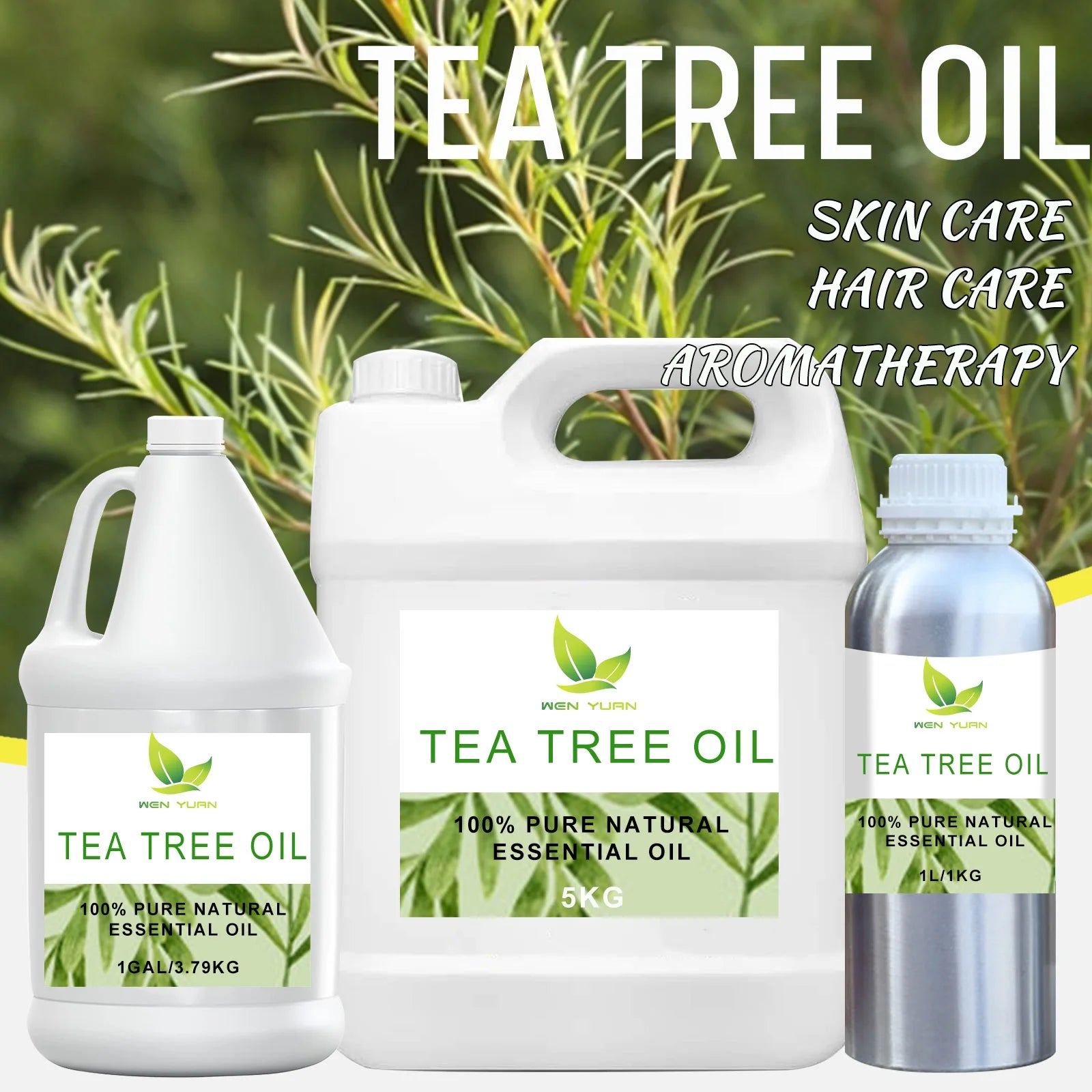 Private Label Essential Oils Organic Bulk 100%Pure Natural Australian Tea Tree Oil for Skin Hair Face Aroma Oil