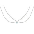 Fashion Jewelry Double Layer Stainless Steel Chain Link Imitated Tiny Opal Cloud Bead Necklace