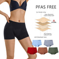 Shanhao Reusable Menstrual Underwear Heavy Flow Absorption Boyshorts 5 Layers Leakproof Boxer PFAS-free Period Panties for Women