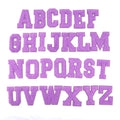 New Iron on  7cm/2.75inch  Colorful Hot pink Purple  Chenille Letter Patch