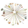 Wholesale Bar Tool Reusable Metal Cocktail Skewers Cocktail Picks Stick Stainless Steel Cocktail Picks Olive Martini Picks