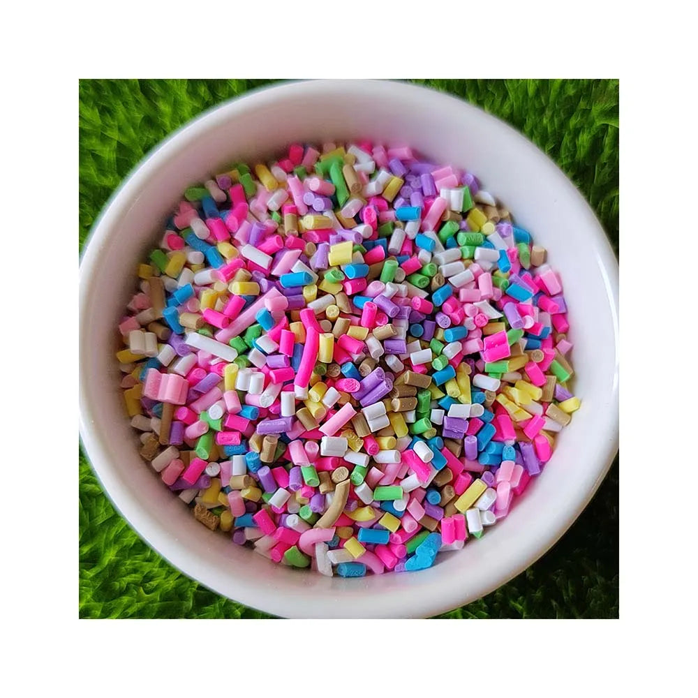 2*2mm  Polymer Clay Cylindrical Candy Sprinkles Hot Soft Pottery for Cake Decoration DIY Crafts Slime Filler Nail Accessories