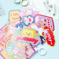Creative Cute Cartoon PVC Die Cut Stickers Set 15-Piece DIY Decorative Journal Planner Scrapbook for Students Decorative