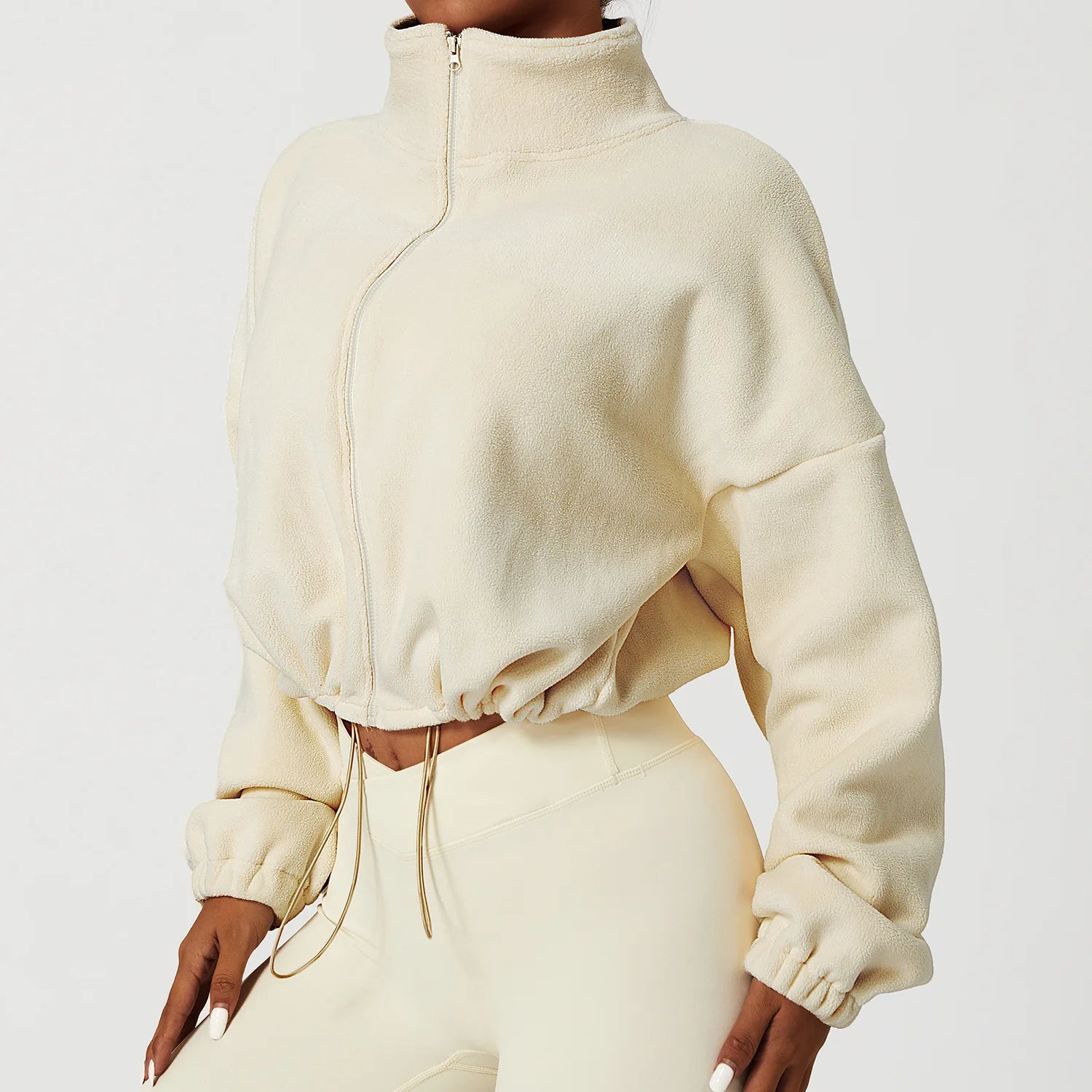 Winter Outdoor Lamb Velvet Sports Jacket Women's Autumn Stand Collar Loose Plus Velvet Warm Casual Plush Jacket