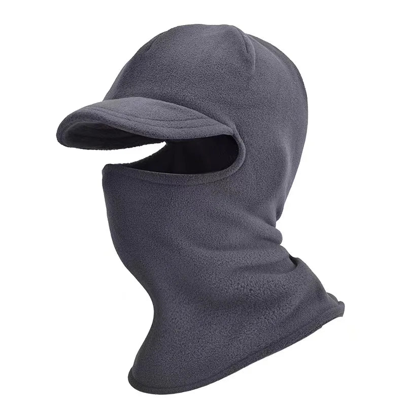 Custom Logo Breathable Polar Fleece Hood Cap for Outdoor Sports Winter Cycling Skiing Fishing UV Protection Wind-Resistant