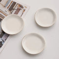 Pure White Ceramic DIY Oval Jewelry Tray Modern Single Tier Design for Cosmetic Storage on Living Room Desktop