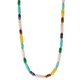 Wholesale Handmade Brass Natural Stone Heishi Beaded Necklace for Women-Wedding Engagement Party Gift