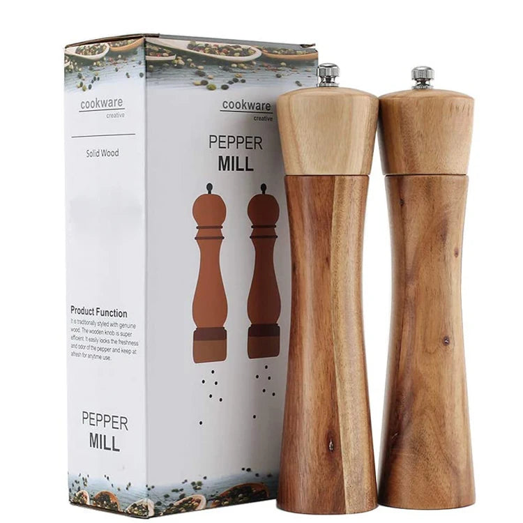 Wood Salt and Pepper Grinder Mill Hand Manual Wooden Salt Grinder