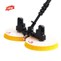 Solar Panel Brush Cleaning Machine Rotary Double Head  With Portable Lithium Battery Telescopic Aluminum Pole Cleaning Equipment