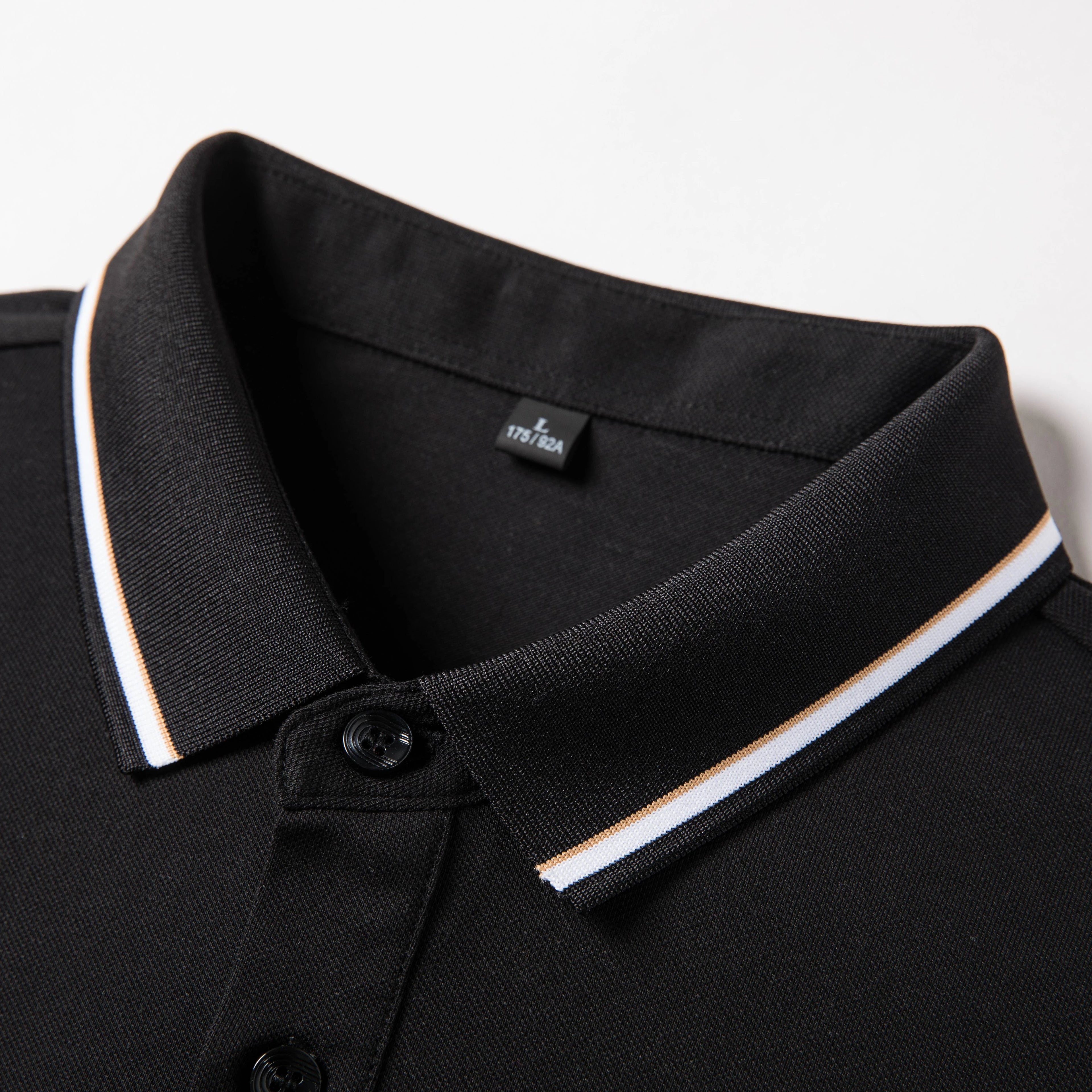 Custom logo Black Casual Anti-wrinkle Moisture Wicking Polo Luxury Tactical Sorona Cotton Shirt for Men Clothes Men Polo