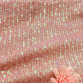 3mm Straight Sequin Embroidery Elastic Mesh Vertical Bead Embroidery Fabric Wedding Dress Dance Platform Clothing Fabric