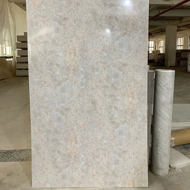 SONSILL Cheap Price High Glossy UV Plastic Marble Sheet PVC Marble Sheet Wall Panel for Indoor Decoration