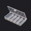 DN 9.7*4.7*1.5cm Wholesale Fishing Tackle Box 5 Compartment Small Bait Plastic Boxes Five Grid Fishing Lure Storage Box