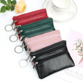 Women Coin Purses Pu Leather Card Holder Wallet Keychain