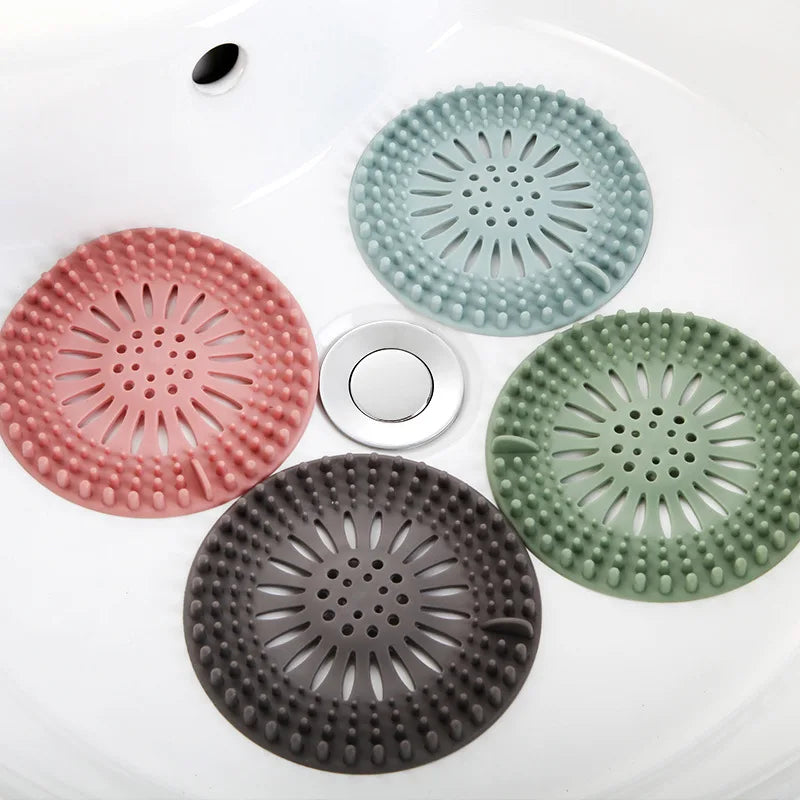 USSE Hair Catcher Durable Silicone Hair Stopper Shower Drain Covers Easy to Install Clean Suit for Bathroom Bathtub and Kitchen
