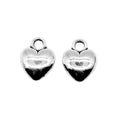 AA016437 9x12mm Antique Silver Plated Zinc Alloy Heart Charms Pendants Unisex