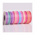 Low Price Eco-Friendly Cotton 3.8cm Rainbow Lace Organza Ribbons for Dressmakers/Decorators/Brides/Hair Bow Making Crafters R001