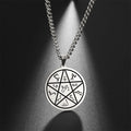 Success and Wealth Talisman Pentagram Supernatural Wicca Pagan Pentacle Amulet Necklace Stainless Steel