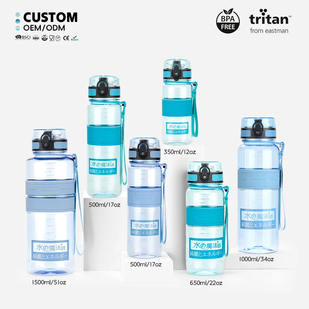 Tritan Sports Water Bottle for Students Leak-Proof Eco-Friendly Direct Drinking Cap for Office Gym Travel Boiling Water Safe