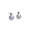 E1348 7-8mm DIY Natural Freshwater Pearl Charm Earrings Mounting Accessory 925 Sterling Silver Gold Plated  Jewelry for Women