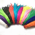 100Pcs 10-12Inch/25-30cm Colorful Dyed Chicken Rooster Tail Fishing Lure Natural Feathers DIY Crafts SHC Selected Prime