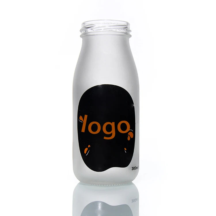 Packaging Supplier Customize Cheap Flint 200Ml 250Ml 500Ml 1 Liter Beverage Milk Juice Glass Bottles With Lids