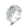 Factory Wholesale Round Brilliant Cut D Color Clarity 3EX Moissanite Engagement Rings for Man