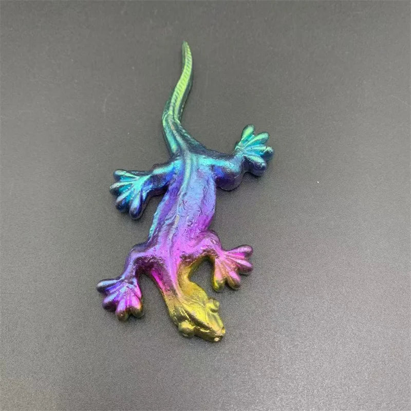 Wholesale Bismuth Handicrafts Metallic Bismuth Gecko Ornaments Colorful Bismuth Gecko Crafts for Decoration
