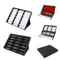 Wholesale Trendy Luxury Custom logo Pu Leather Sunglasses Display Case Hard Black Show case Sunglasses Packaging Box case Set