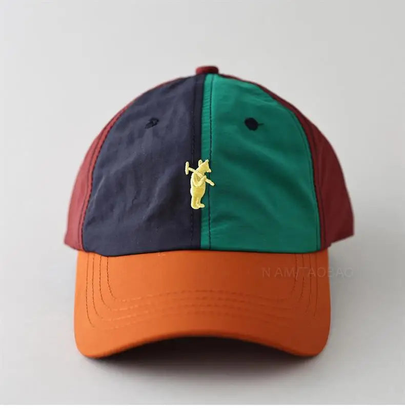 Vintage Women's Lightweight Breathable Waterproof Polyester Embroidered Fancy Curved Brim 6-Panel Baseball Caps Metal Buckle