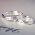 Real 925 Sterling Silver Heartbeat Adjustable Ring for Fashion Women Fine Jewelry Cute Minimalist Accessories