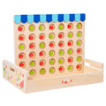 Wholesale Children's Wood 4 in a Row Connect Travel Fruit Chess Games Educational Parent-Child Interaction Desktop Toy for Kids