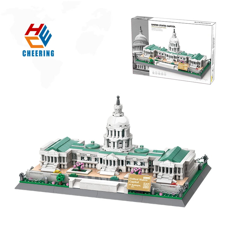 5235 661pcs ABS Model World Architecture Bricks FUnited States Capitol-Washington D.C.US Building Blocks for Children Gift Toys