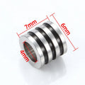 Super Popular Stainless Steel Cylinder Geometry Spacer Beads With Black Color for Men & Women DIY Jewelry Accessories & Findings