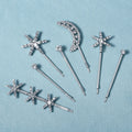 Wedding Headpieces Star Moon Rhinestone Bridal Hair Clip Hair Pin Sets for Girls
