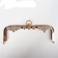 21.5cm Square Non-Hole Crystal Flower Metal Bag Frame | Screw Circle Head Luxury Handbag Hardware Accessory for DIY Bags