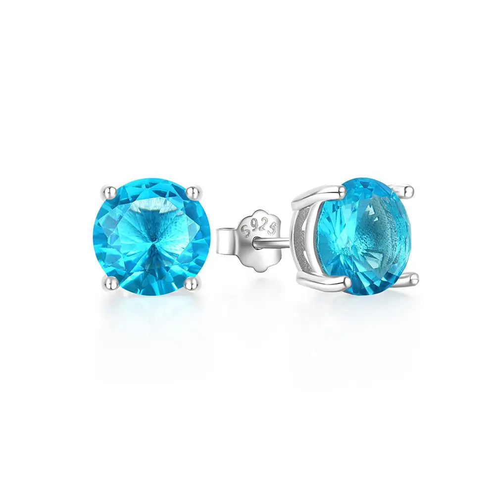 S925 Sterling Silver Classic Fashion Jewelry Earrings 18K Gold Plated Diamond Stud Earrings